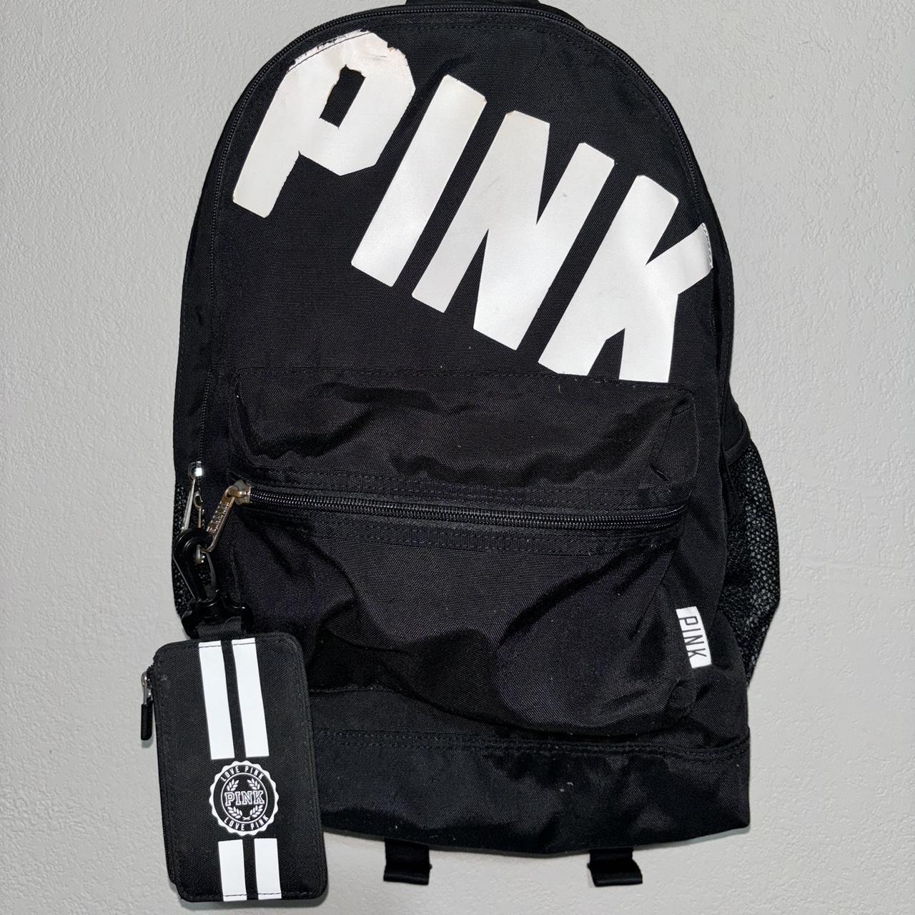 Black and white pink backpack hotsell