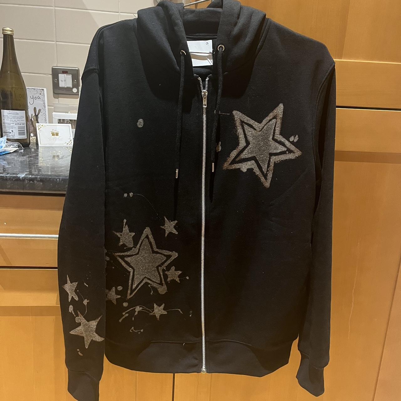 Handmade asymmetric bleached star hoodie! Available... - Depop