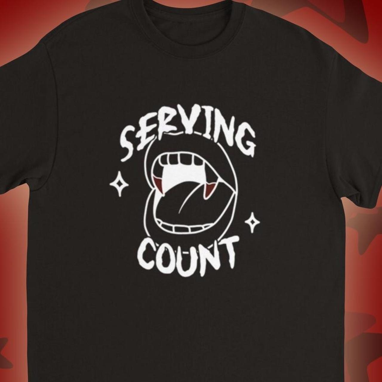 ‘Serving Count’ pun vampire Tshirt — my design,... Depop