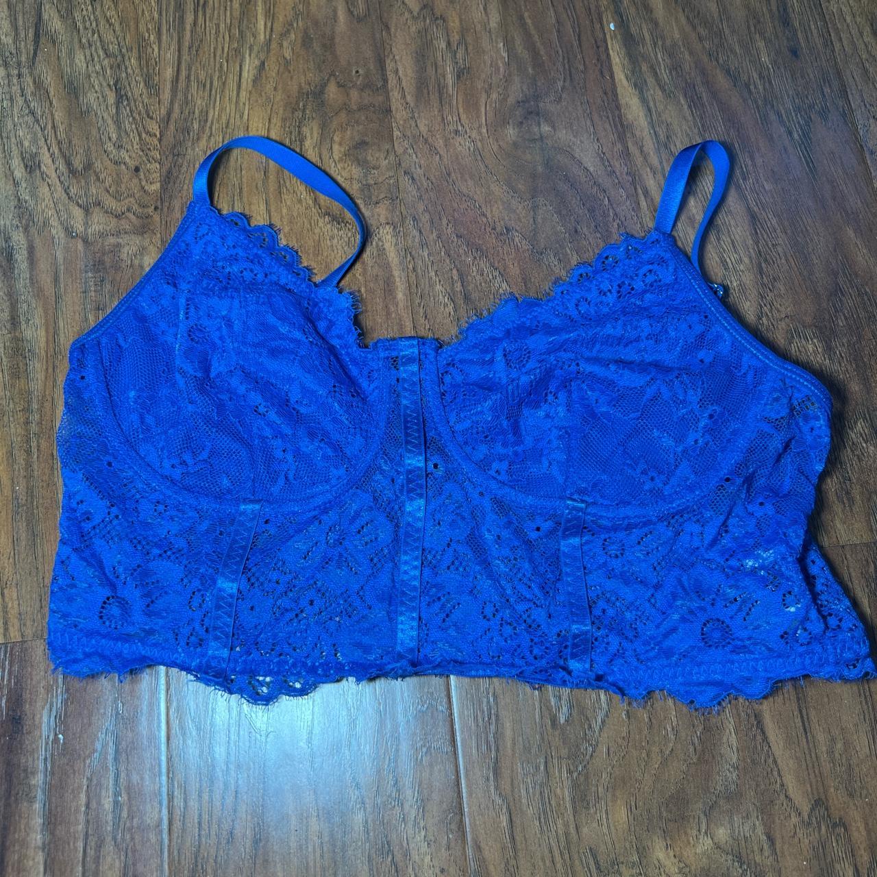 SHEIN blue corset top. Worn once! Very comfy and... Depop