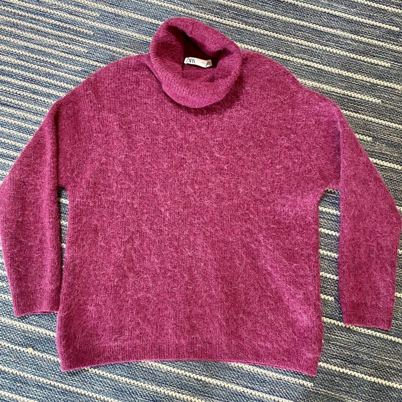 Bright pink jumper zara best sale