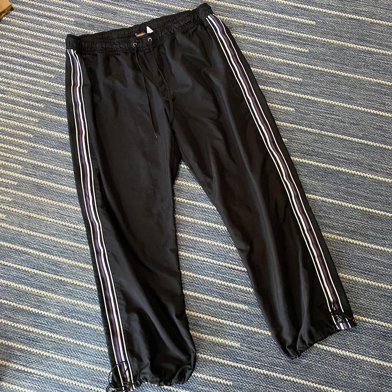 SJB ACTIVE black lightweight polyester track pants. Depop