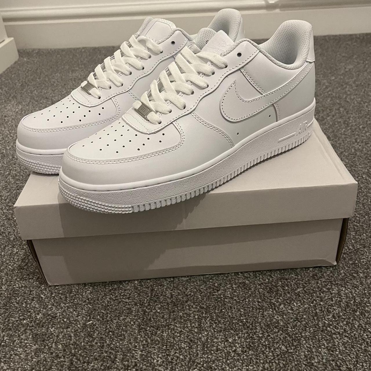 Nike Air Force 1 Low '07 Size UK 8.5 and 9.5 White... - Depop