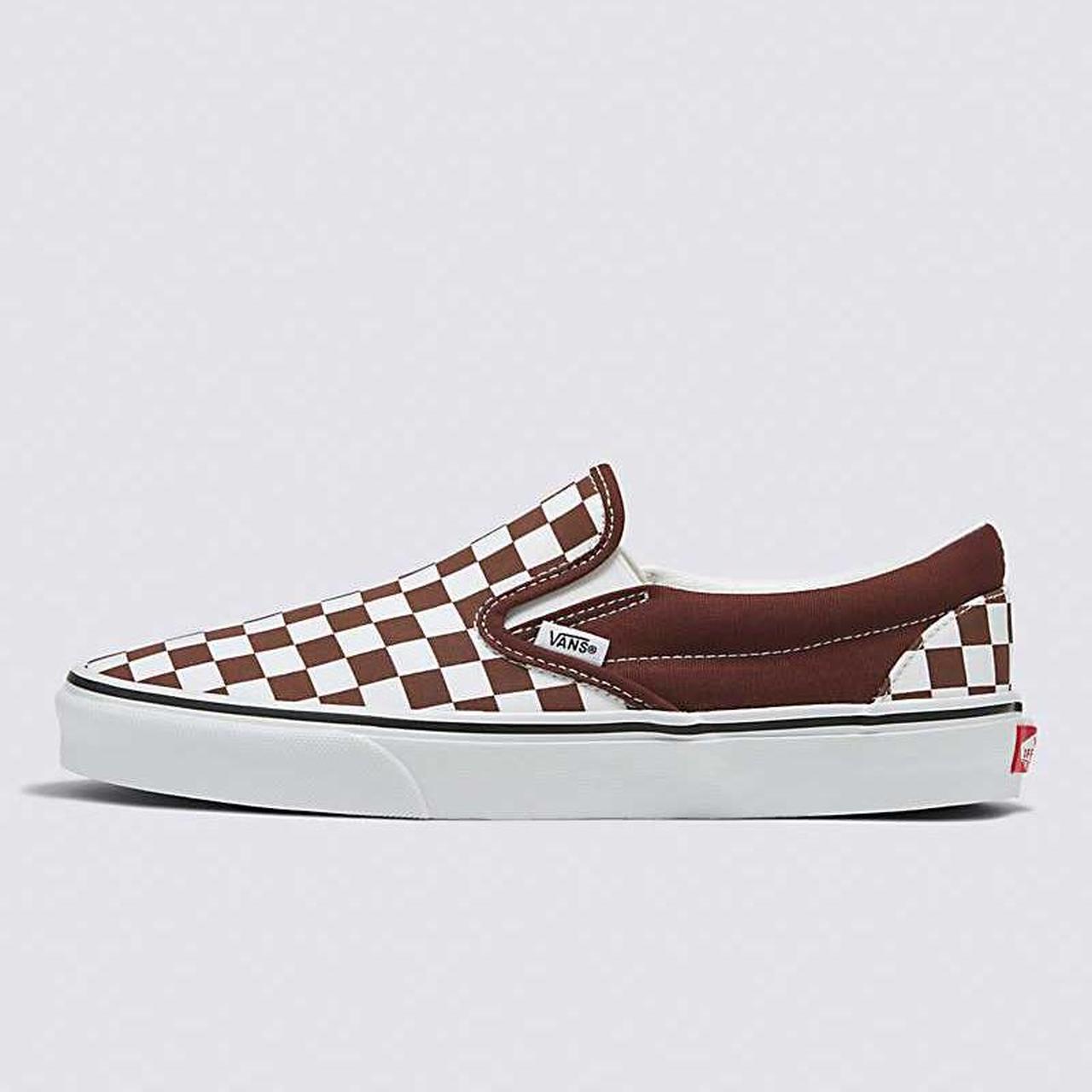 Vans tan and white checkered new arrivals