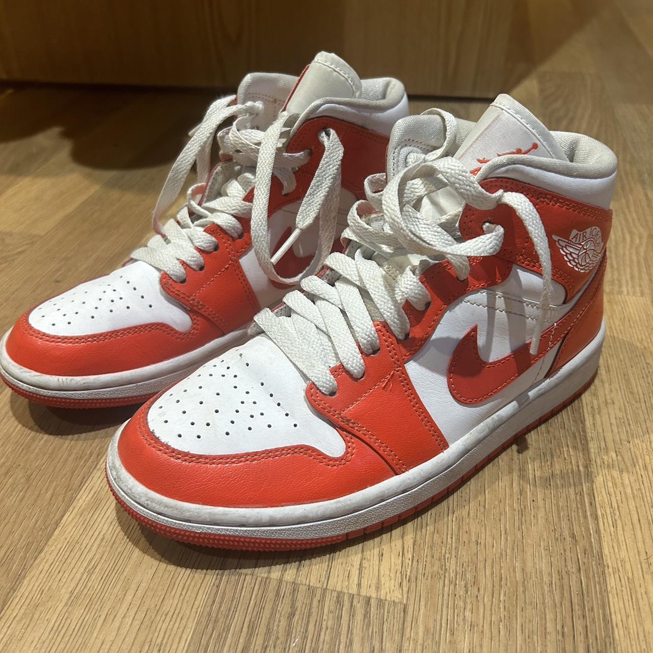 Red and white jordan's , 6.5 , Worn once good as new - Depop