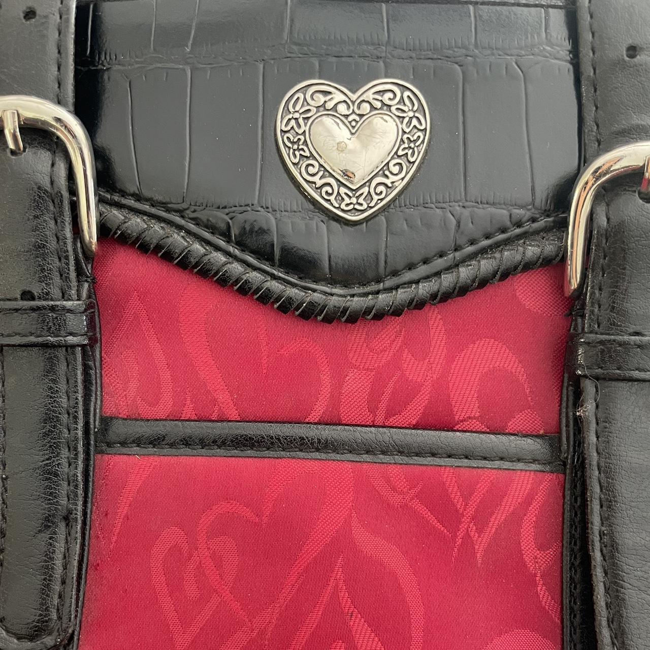 Brighton Vintage on sale Black and Red Purse Silver Hearts