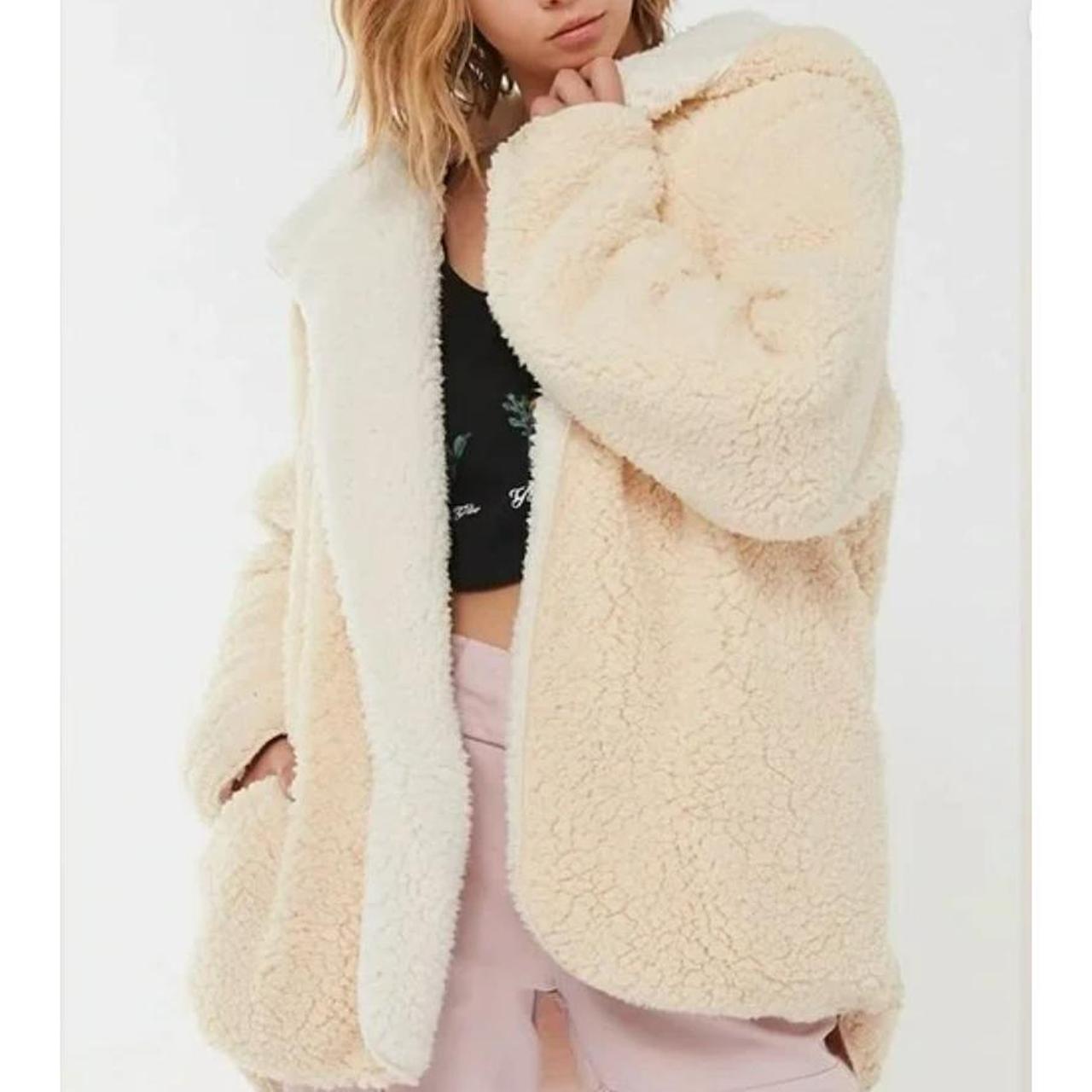 Urban outfitters hooded teddy coat hotsell