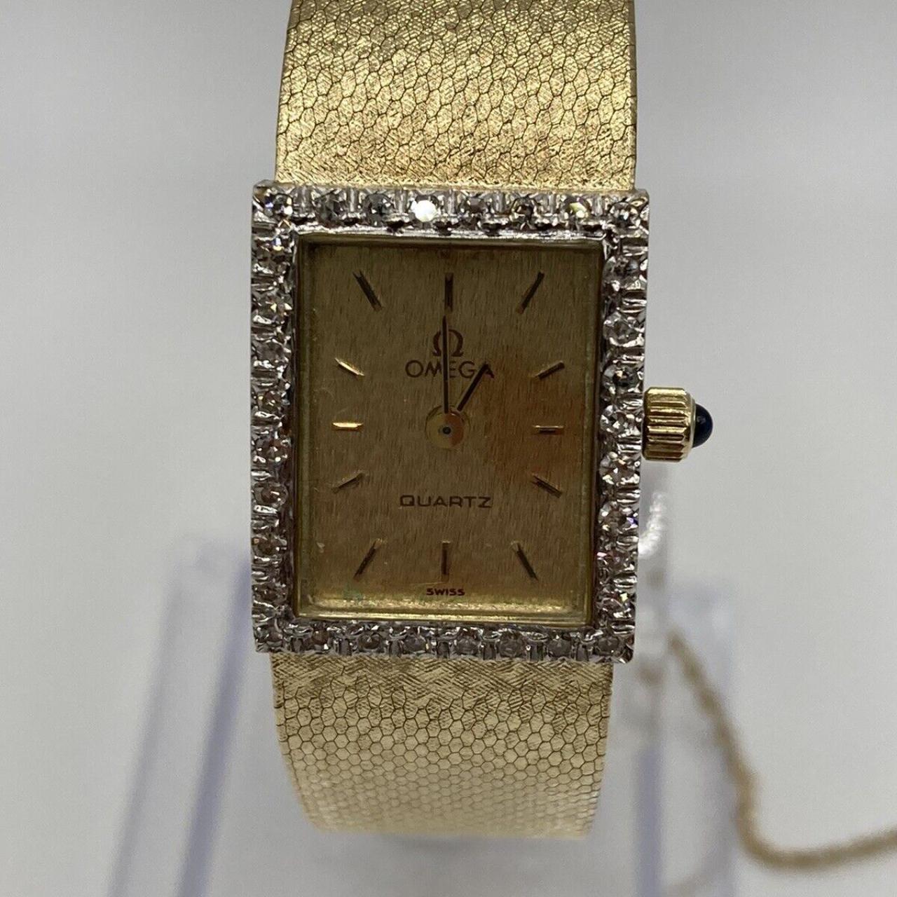 Omega 14k gold watch womens hot sale