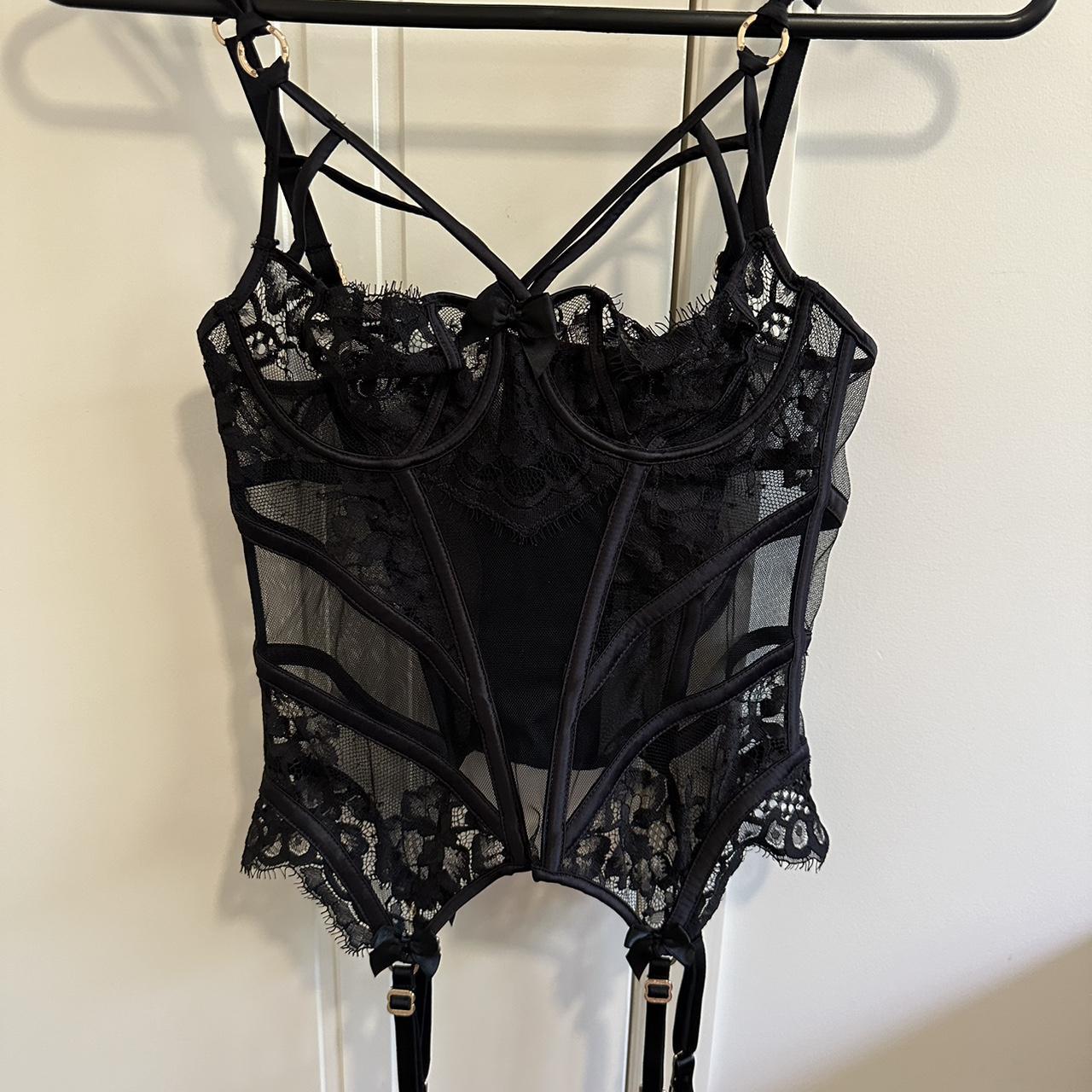 Black Honey Birdette corset style bra. Size 10B in AUS Depop