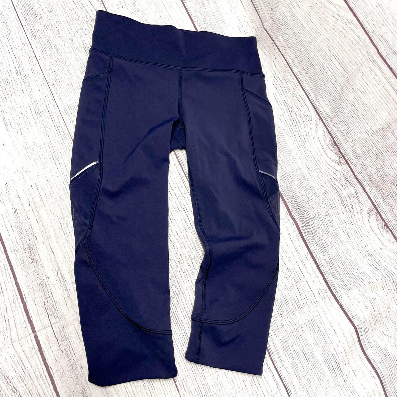 navy blue lululemon leggings - Depop