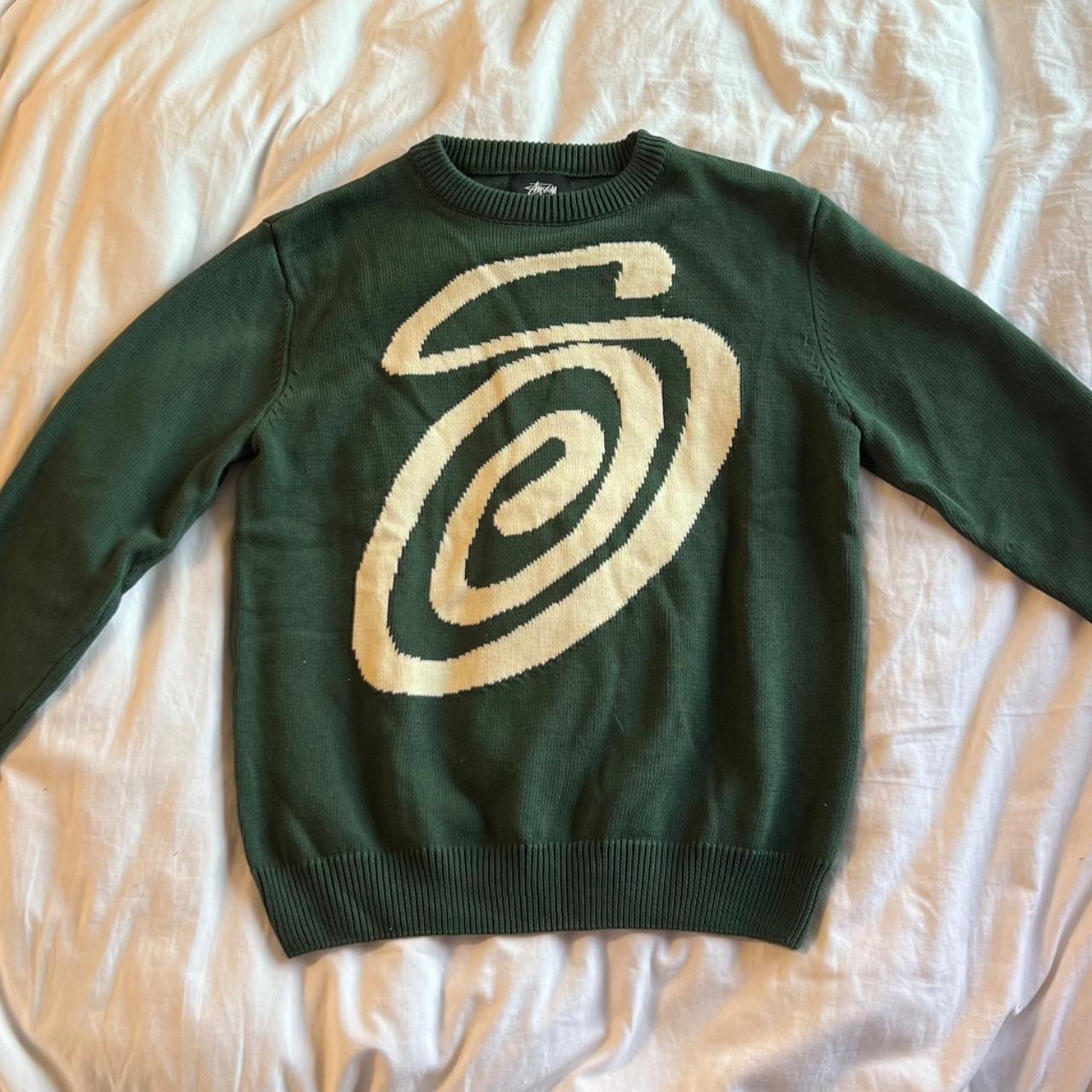 Stussy Green Curly S sweater , Worn before and has...