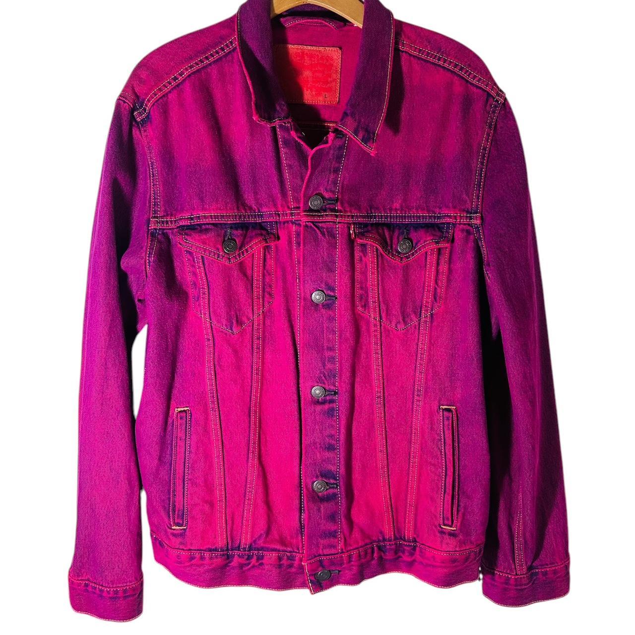 Levi's purple denim jacket #denimjacket Levi's Depop