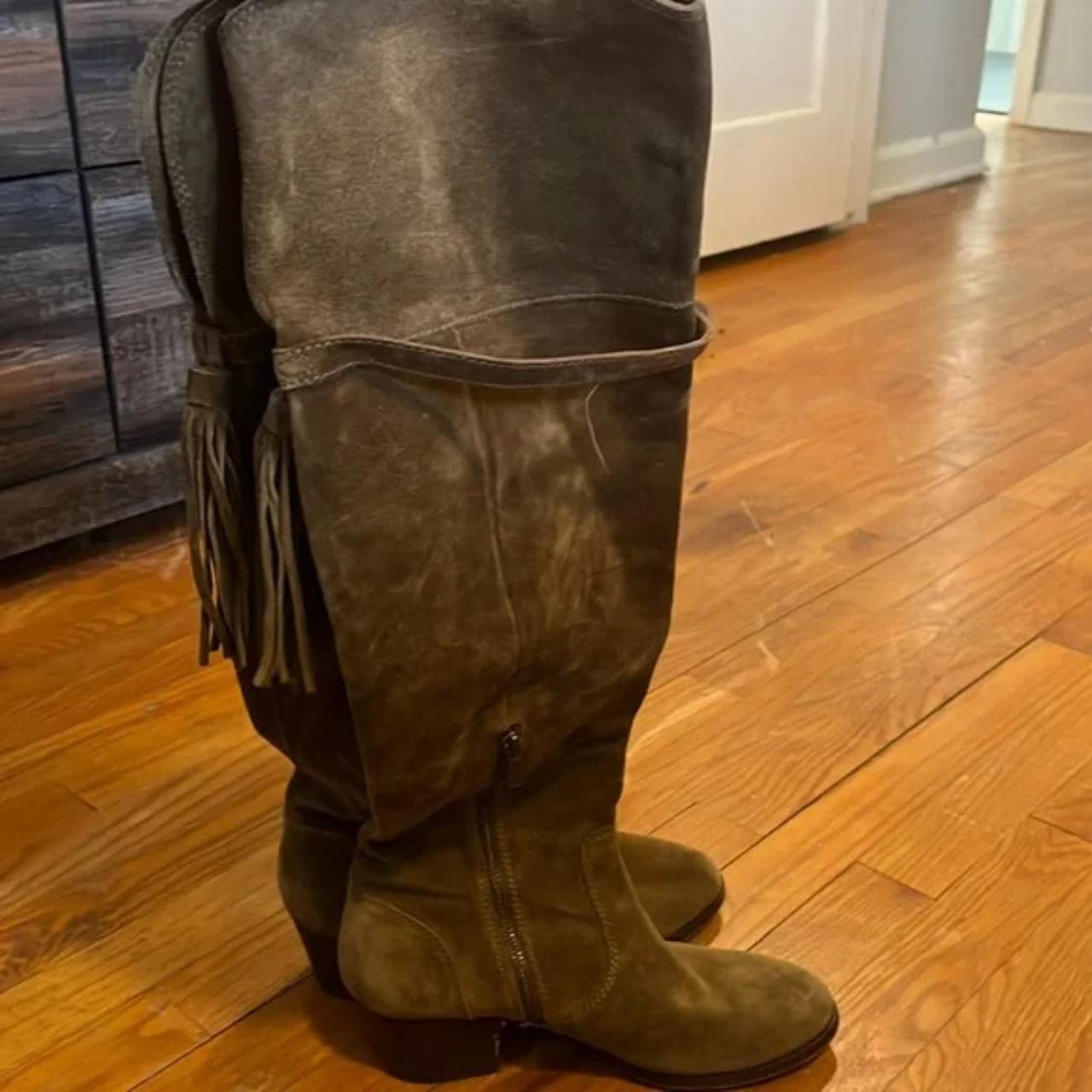 frye suede boots womens