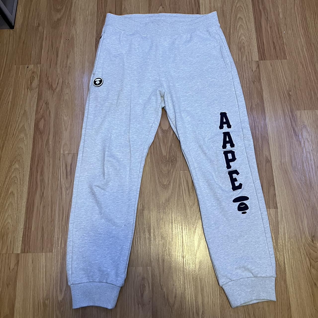 Bape on sale sweatpants grey