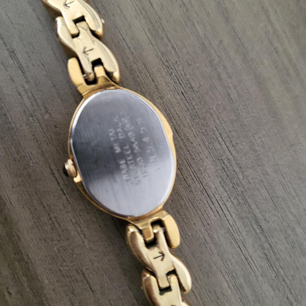 Vintage Seiko Watch Women Gold & Silver Tone Blue... Depop