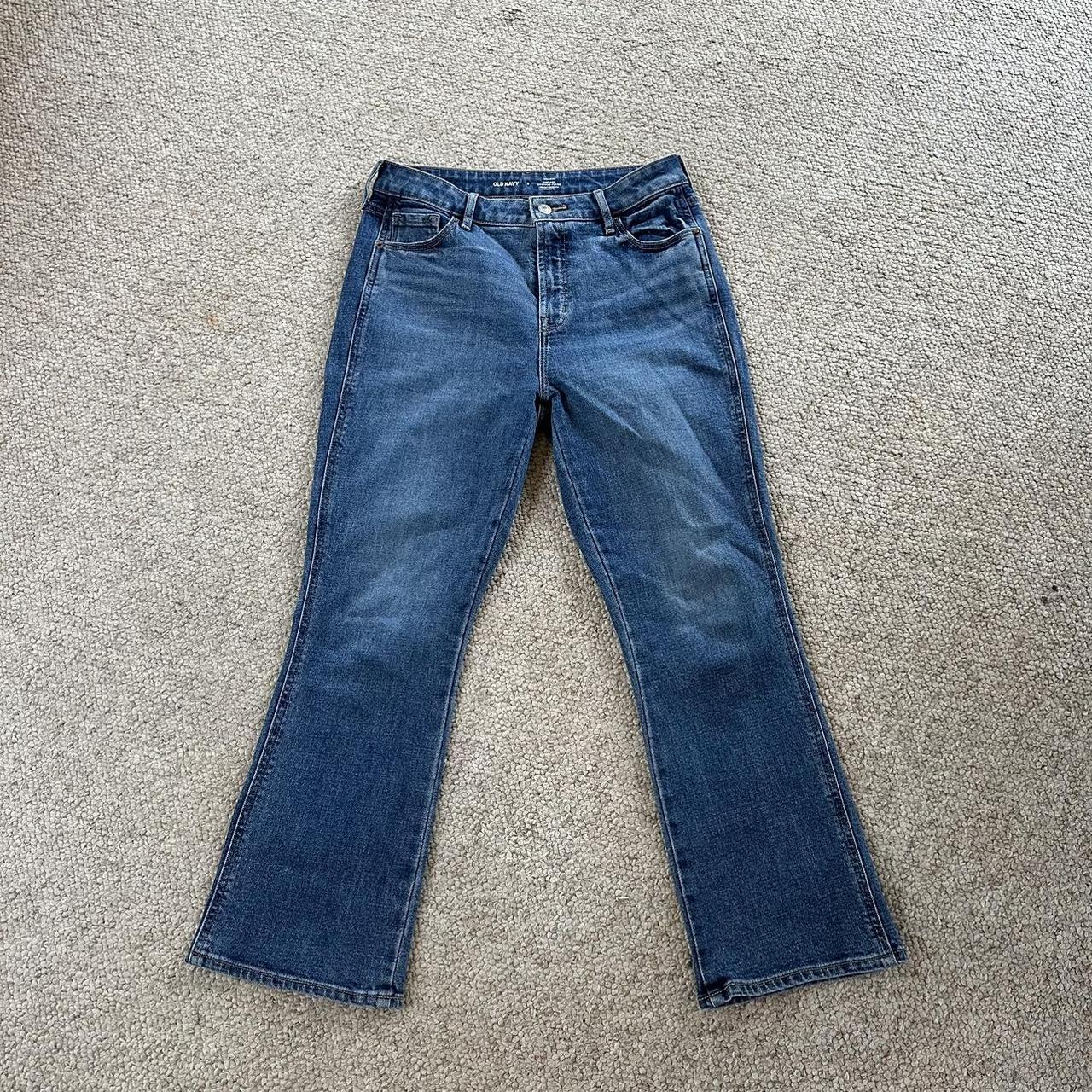 Old Navy High Rise Vintage Cropped Flare Jeans,