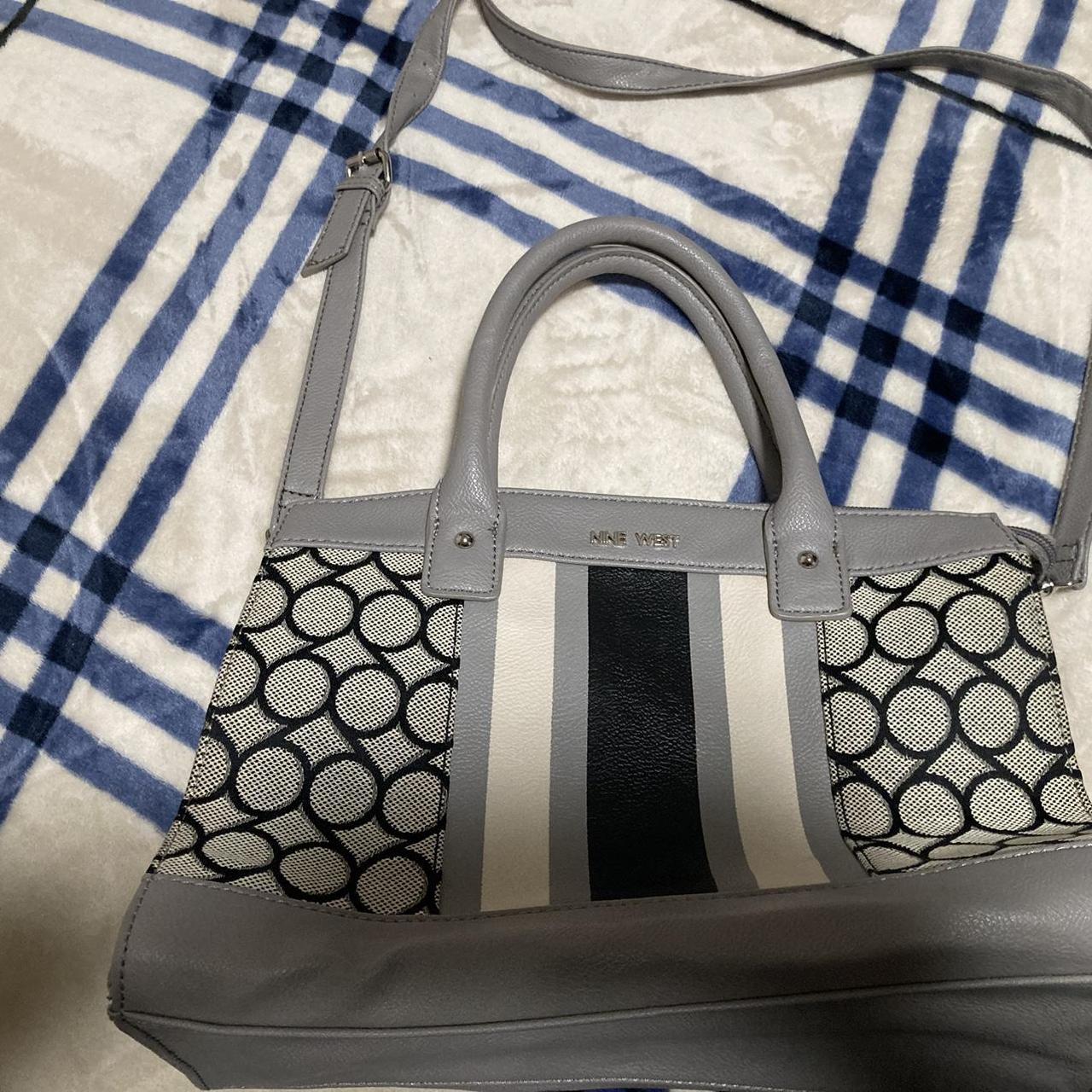 Nine West Women's Bag - Grey/White – Grey and white Nine West bag #accessorize