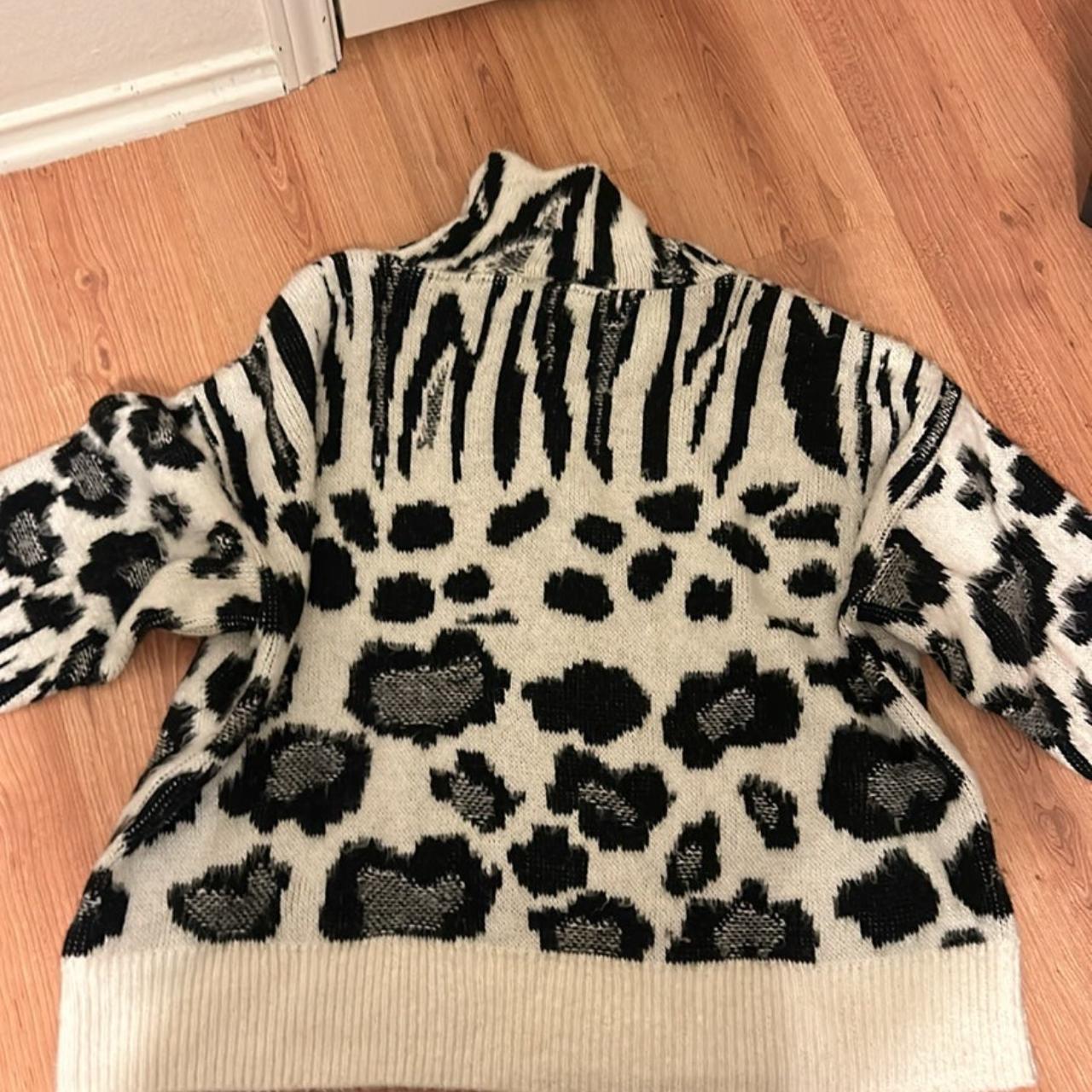 Topshop zebra 2025 funnel jumper