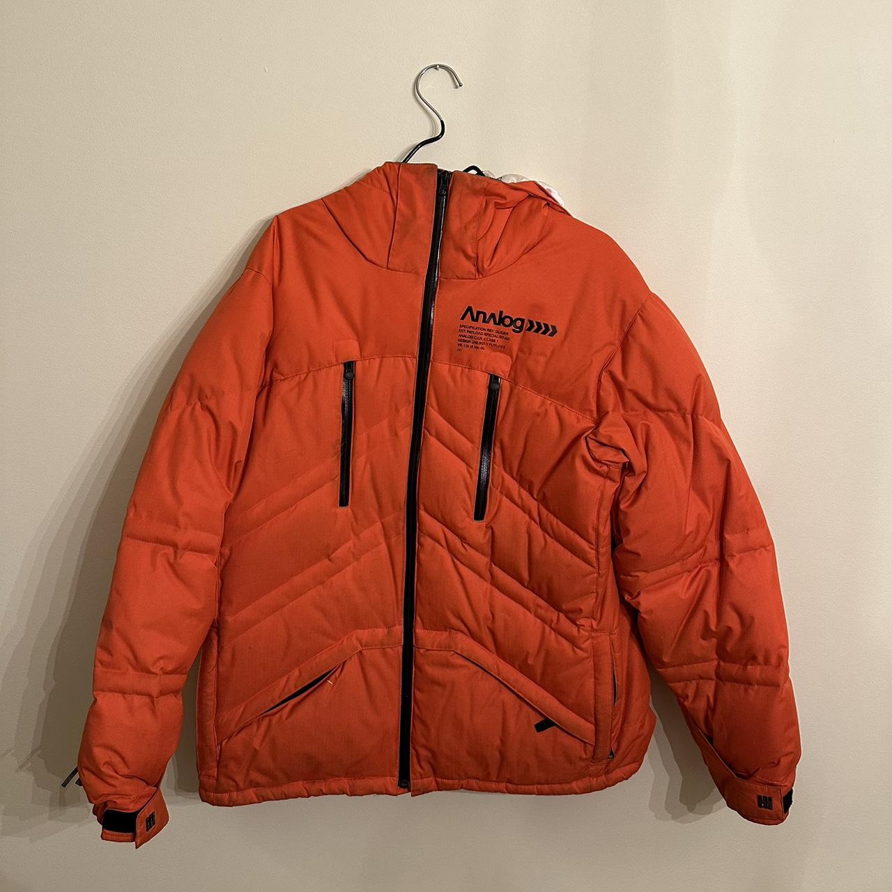 Burton Analog Heavy Puffy Jacket in Orange Super... Depop
