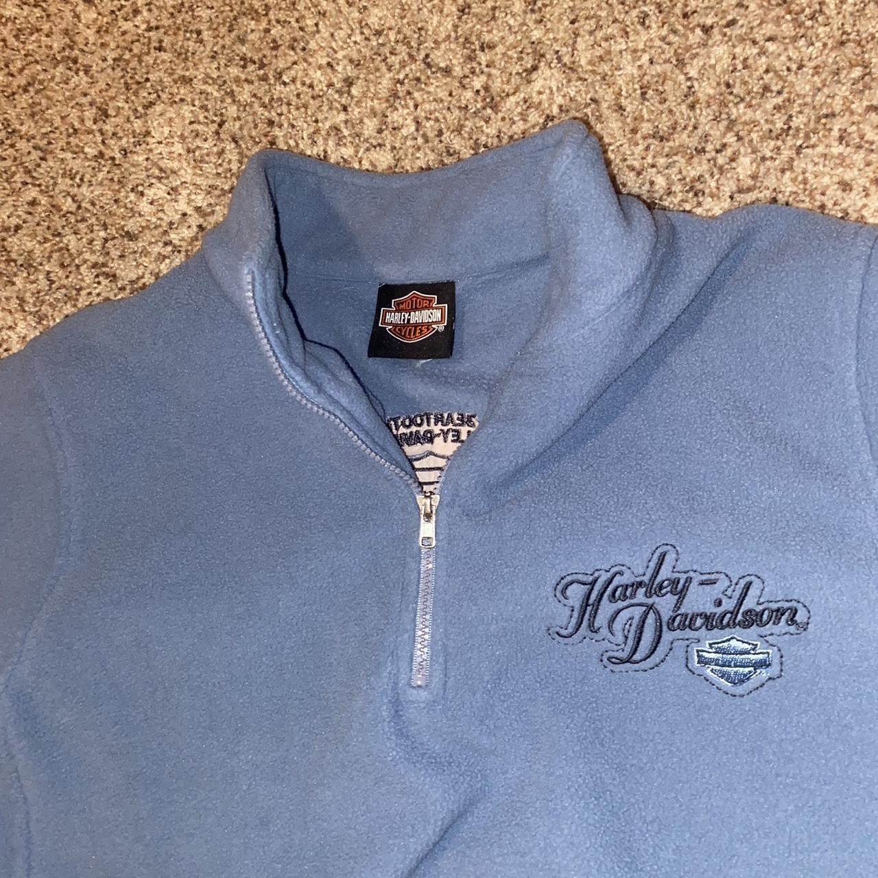 Harley Davidson Collared Quarter Zip 9/10... Depop
