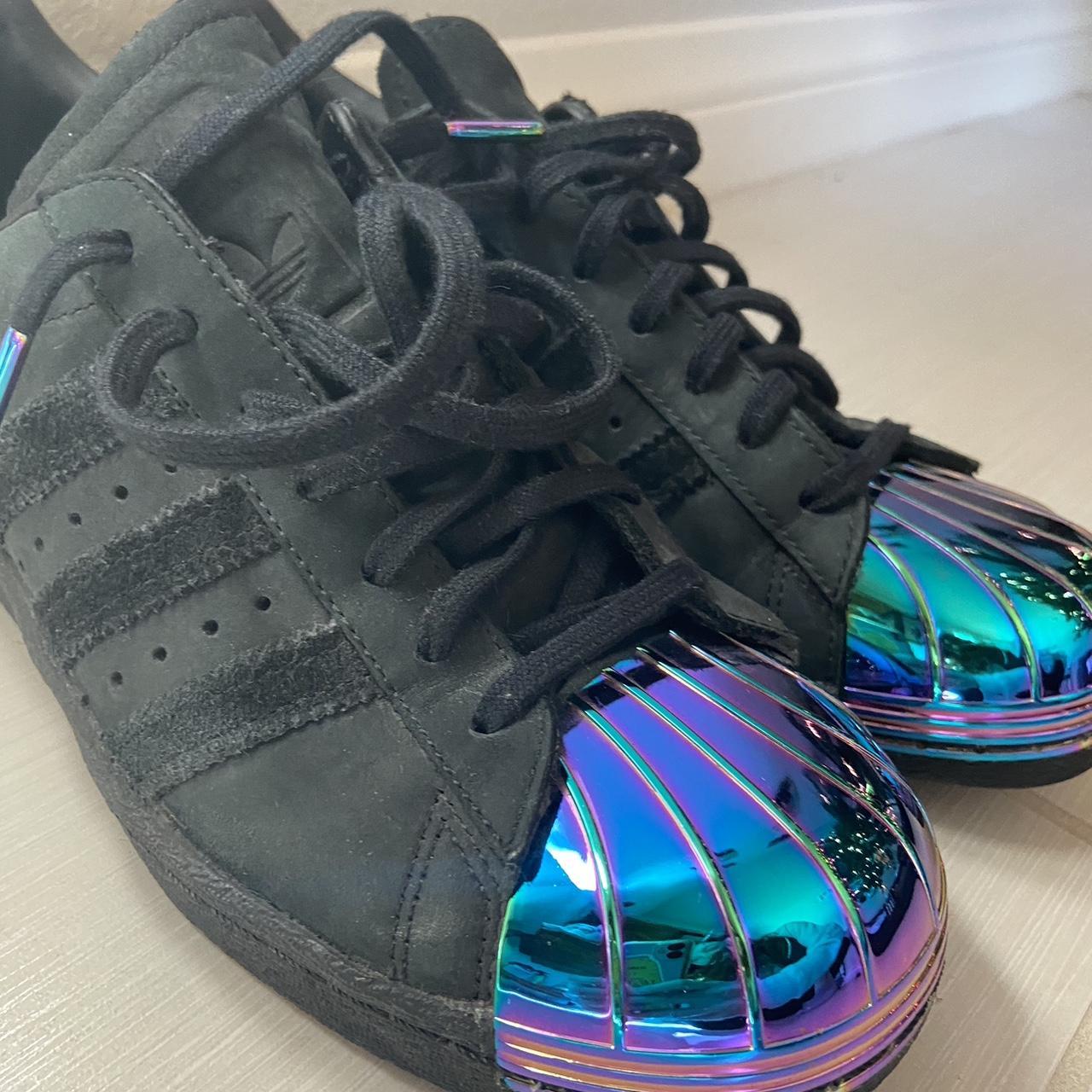 adidas rainbow metallic shoes