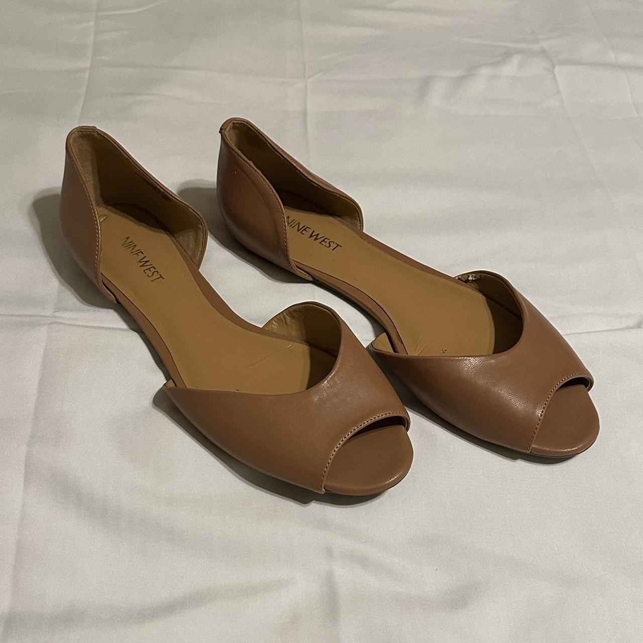 Nine west peep sales toe flats