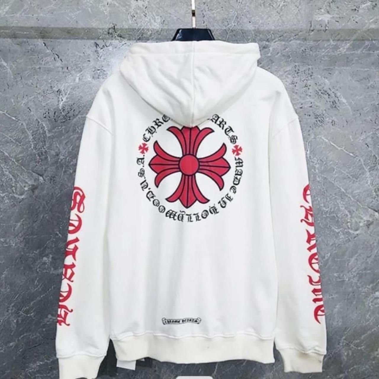 希少◆入手困難 CHROME HEARTS◆LLS PORTRAIT HOODIE WHITE/RED Chrome Hearts Limited Portrait Print Red Letter Hoodie - SRM
