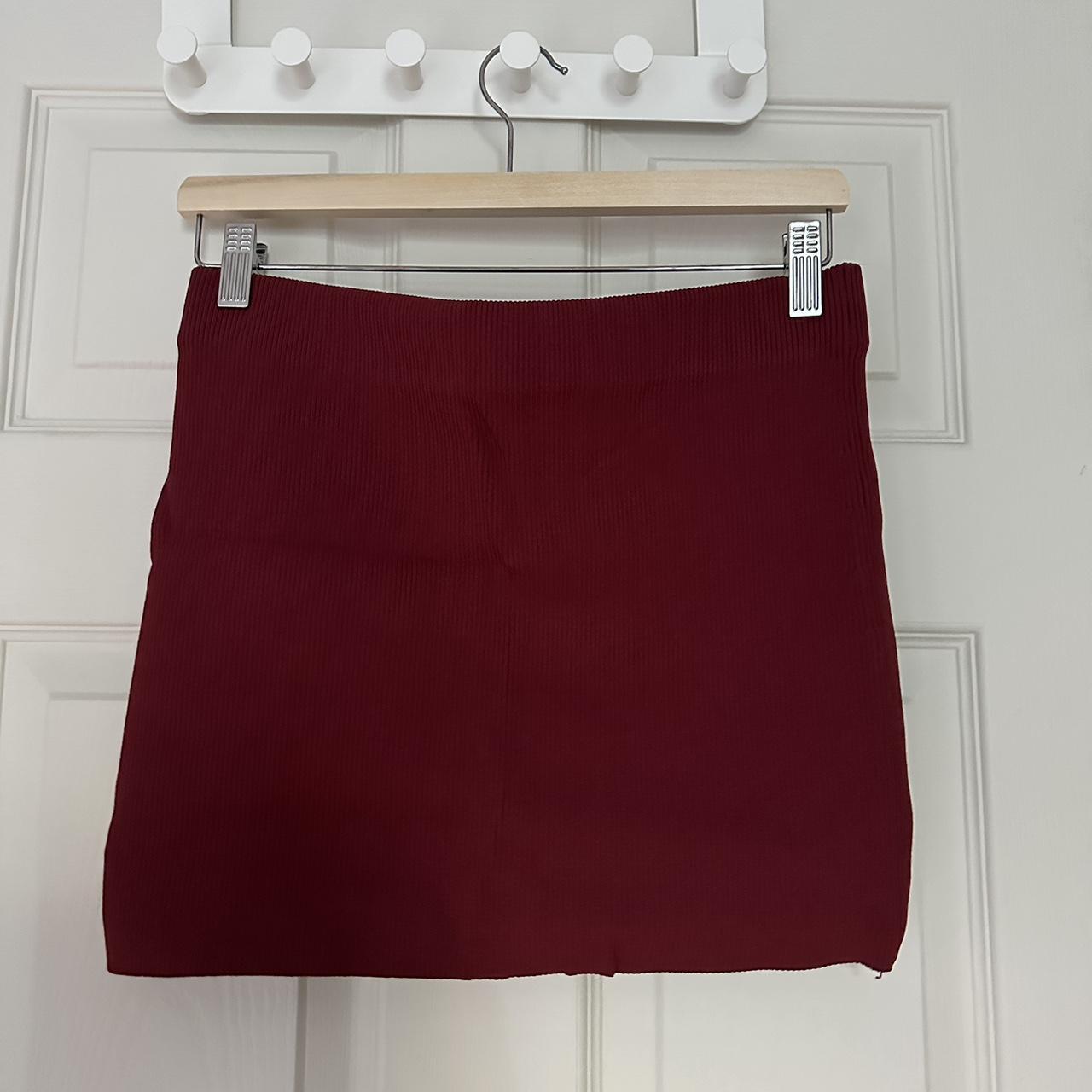 zara ribbed knit mini skirt in size medium ! never... - Depop