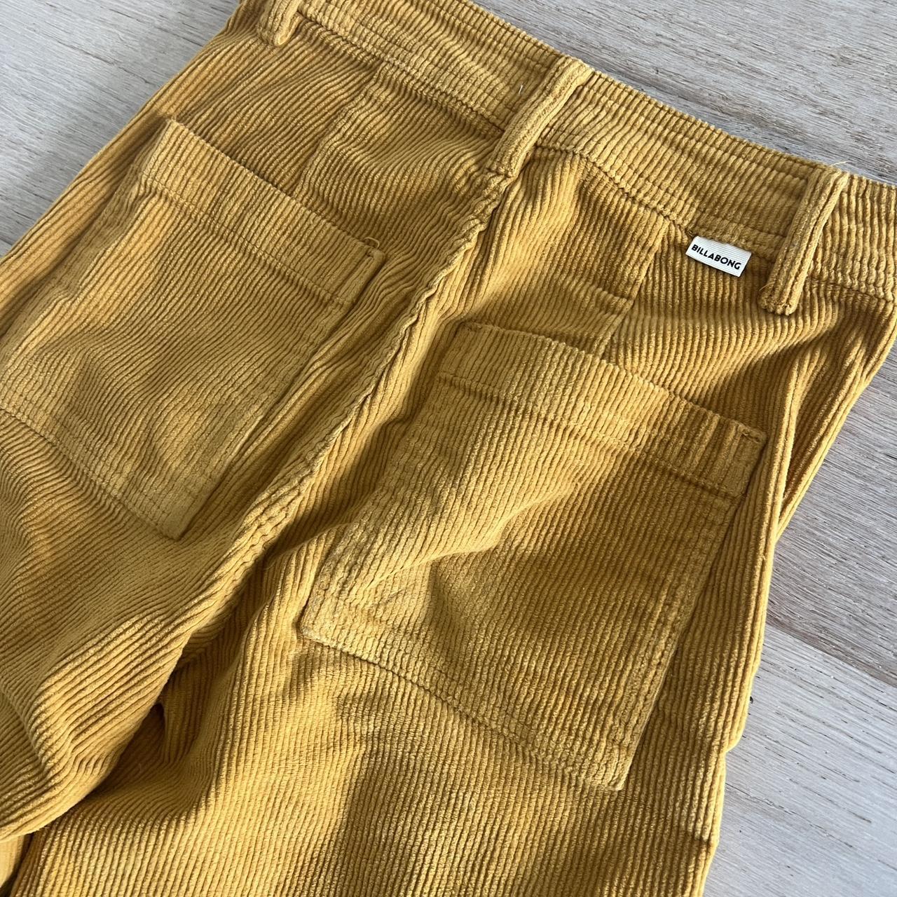 Mustard Billabong wide leg Corduroy pant. Size 25 - Depop