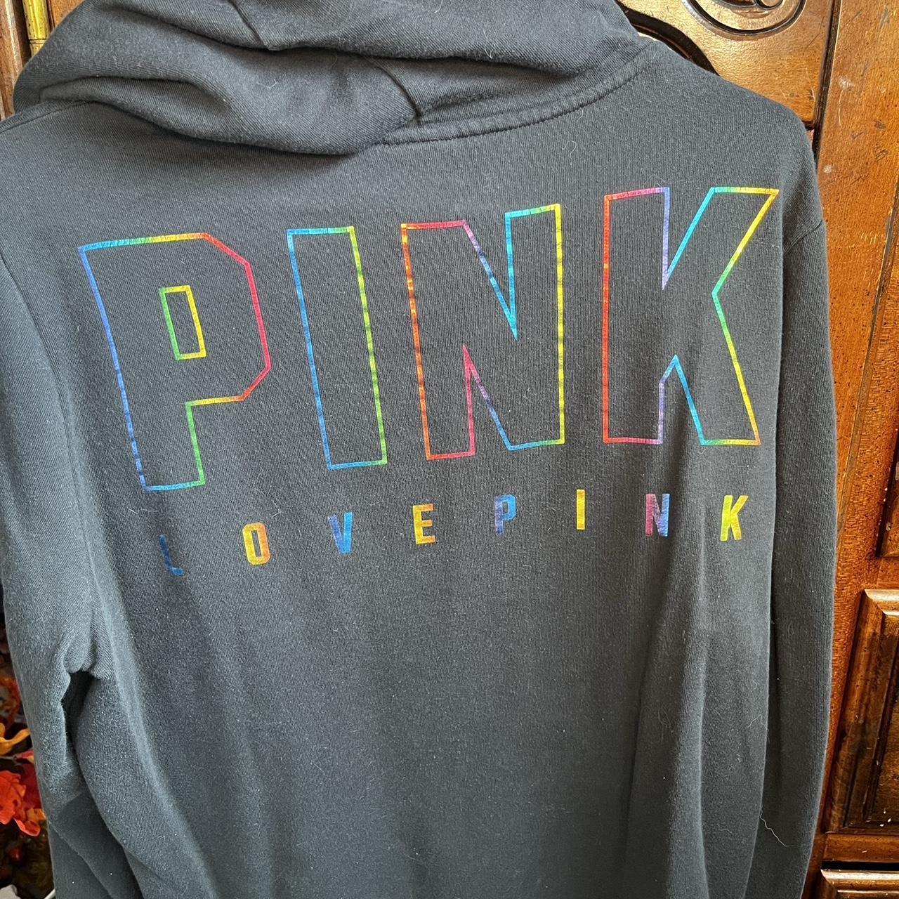 Victoria secret 2024 pink rainbow hoodie