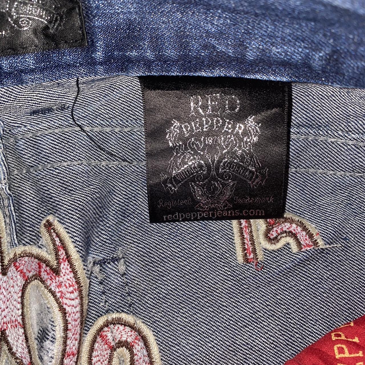 Red Pepper x Ed Hardy Embroidery jeans waist size | Depop