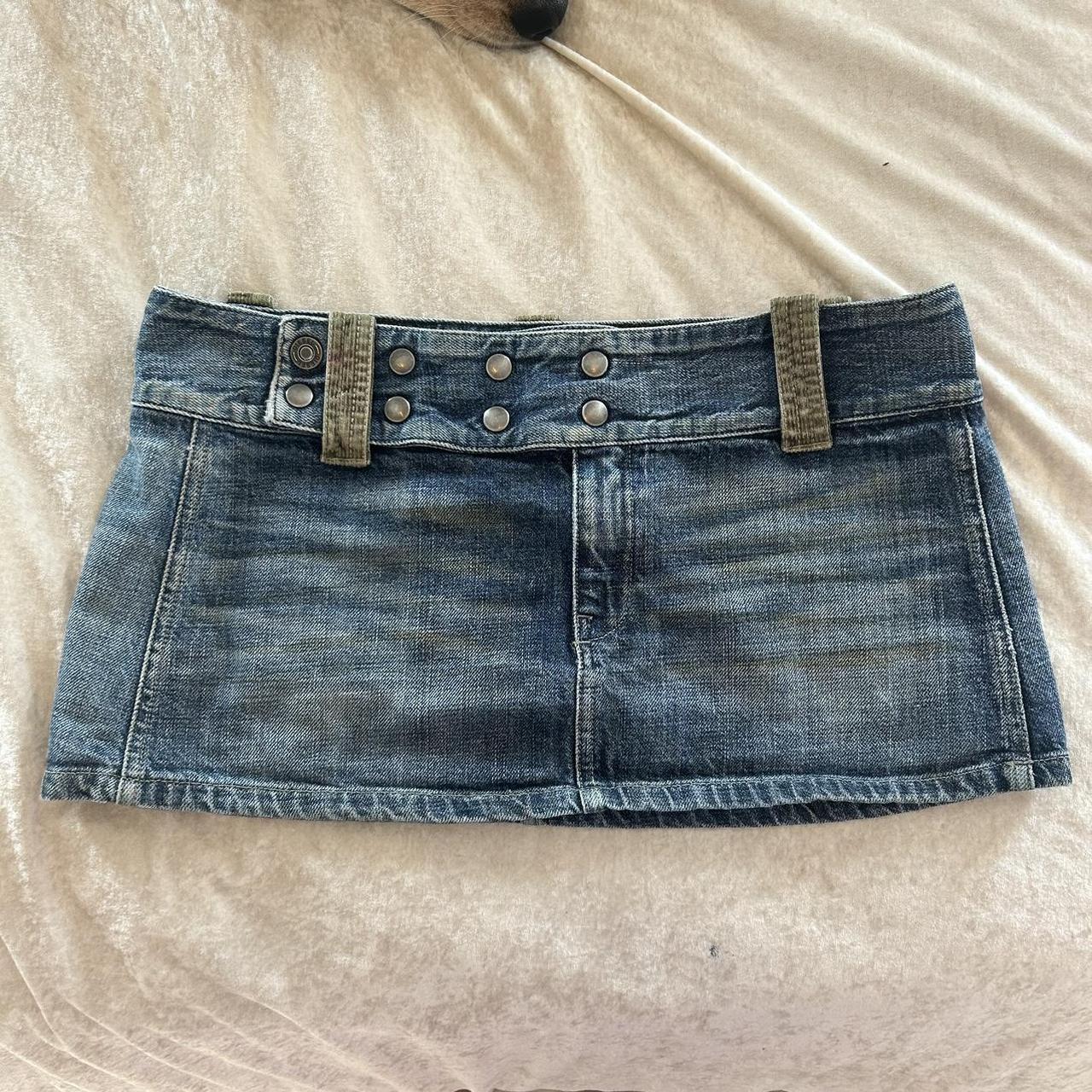 denim and corduroy diesel, micro mini skirt my... - Depop