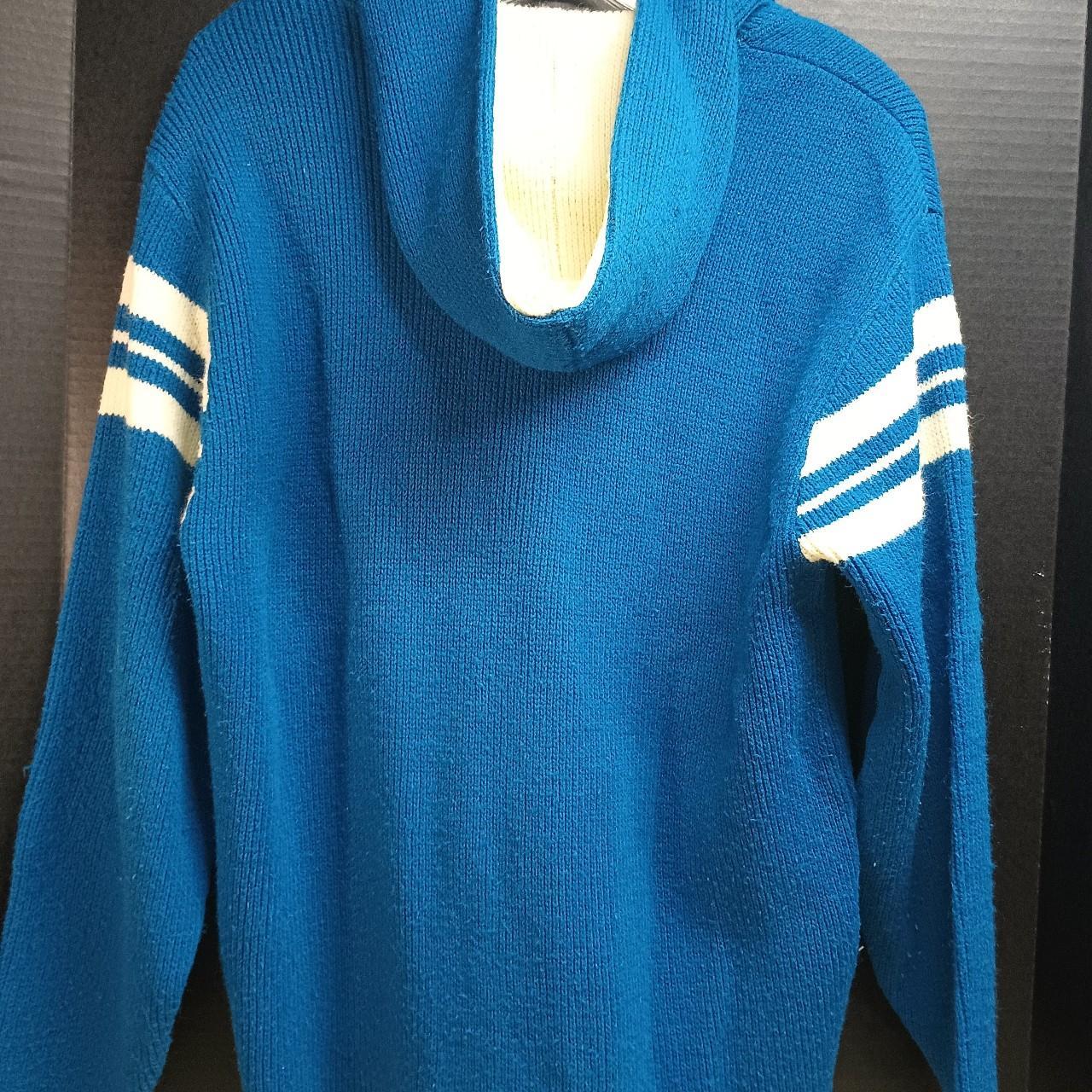 Vintage Montgomery Ward Zip Up Hoodie, blue size... - Depop