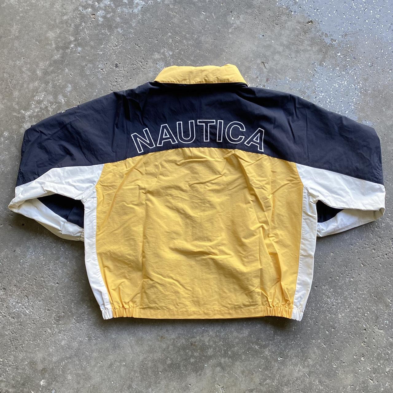 Vintage Nautica Spellout NS-83 Windbreaker... - Depop