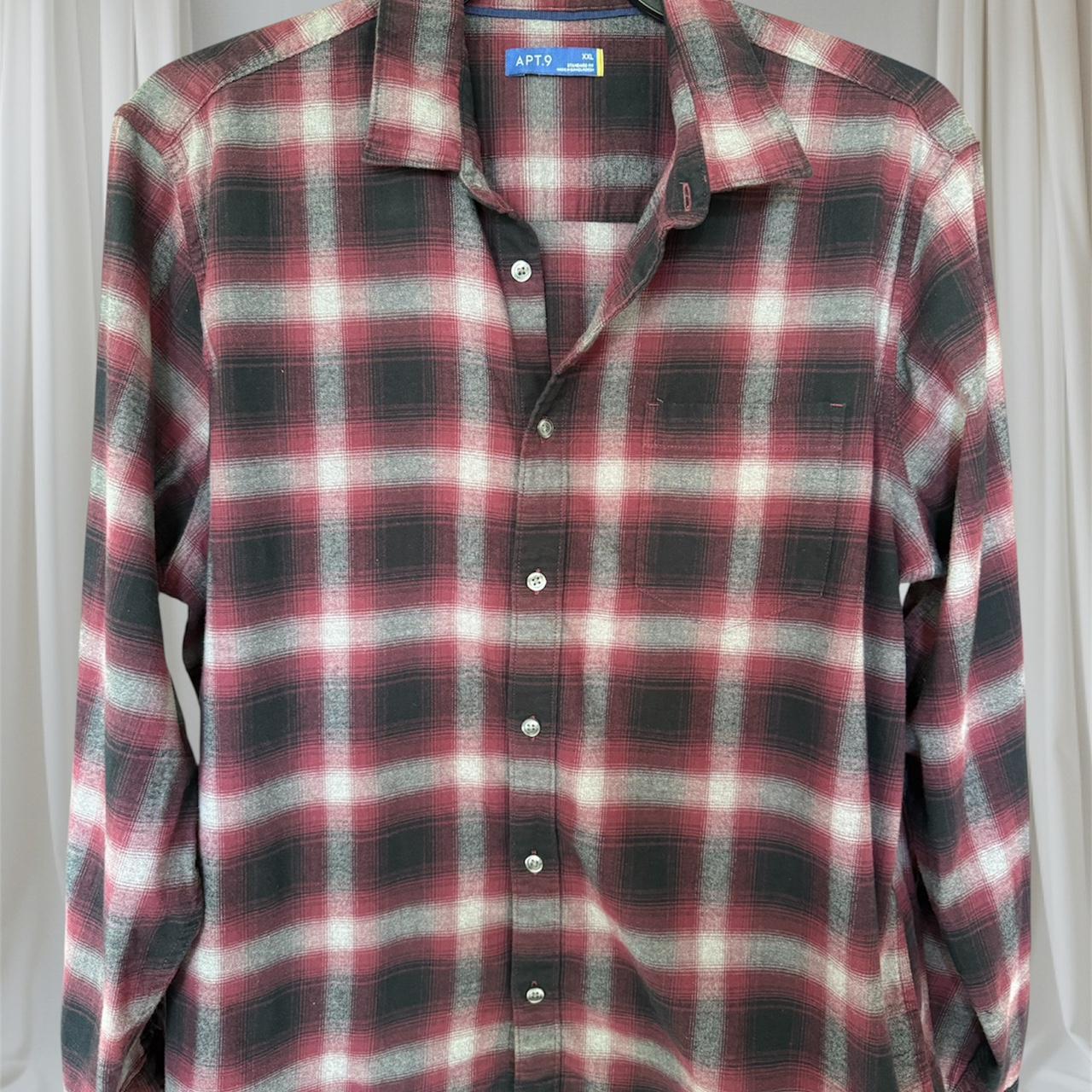 Apt. 9 Men's Shirt - Red/Multi - XXL – Apt. 9 Men… - image 1