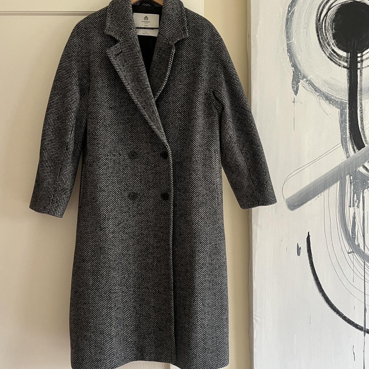 Aritzia Babaton The Slouch Coat - Herringbone... - Depop