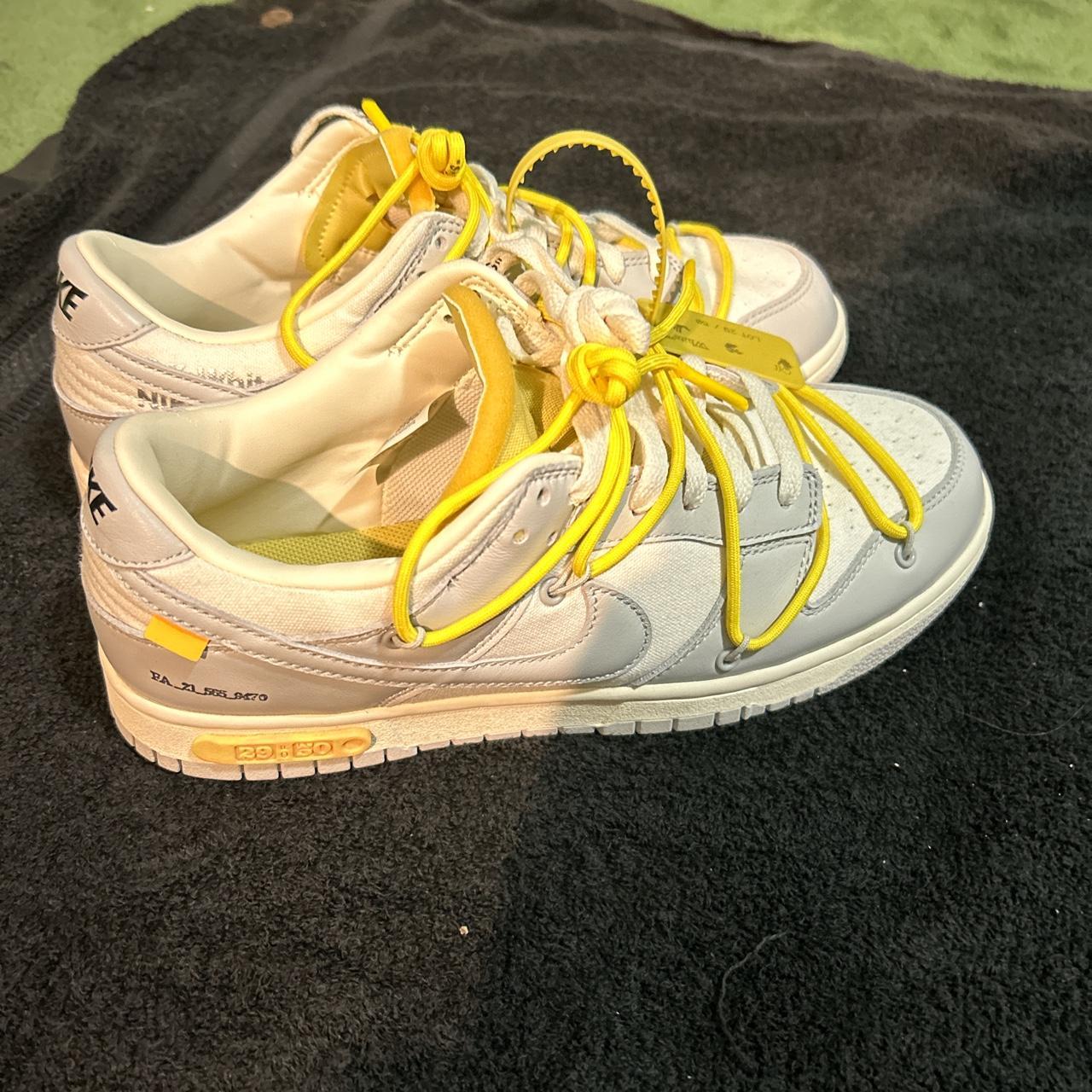 dunk off white yellow