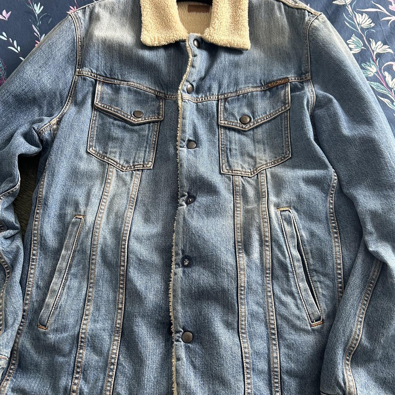 Nudie lenny in tangerine blue Size xl Very good... | Depop 