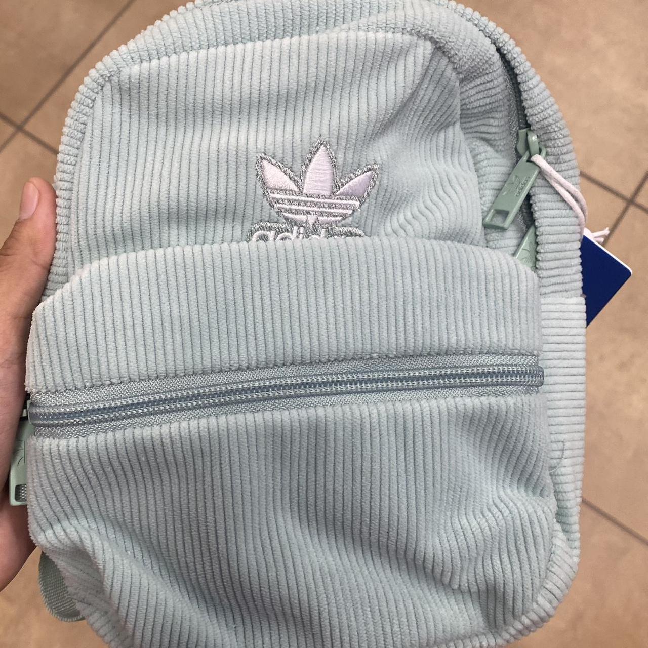 Baby Blue Corduroy Adidas Mini Backpack. Soft high | Depop