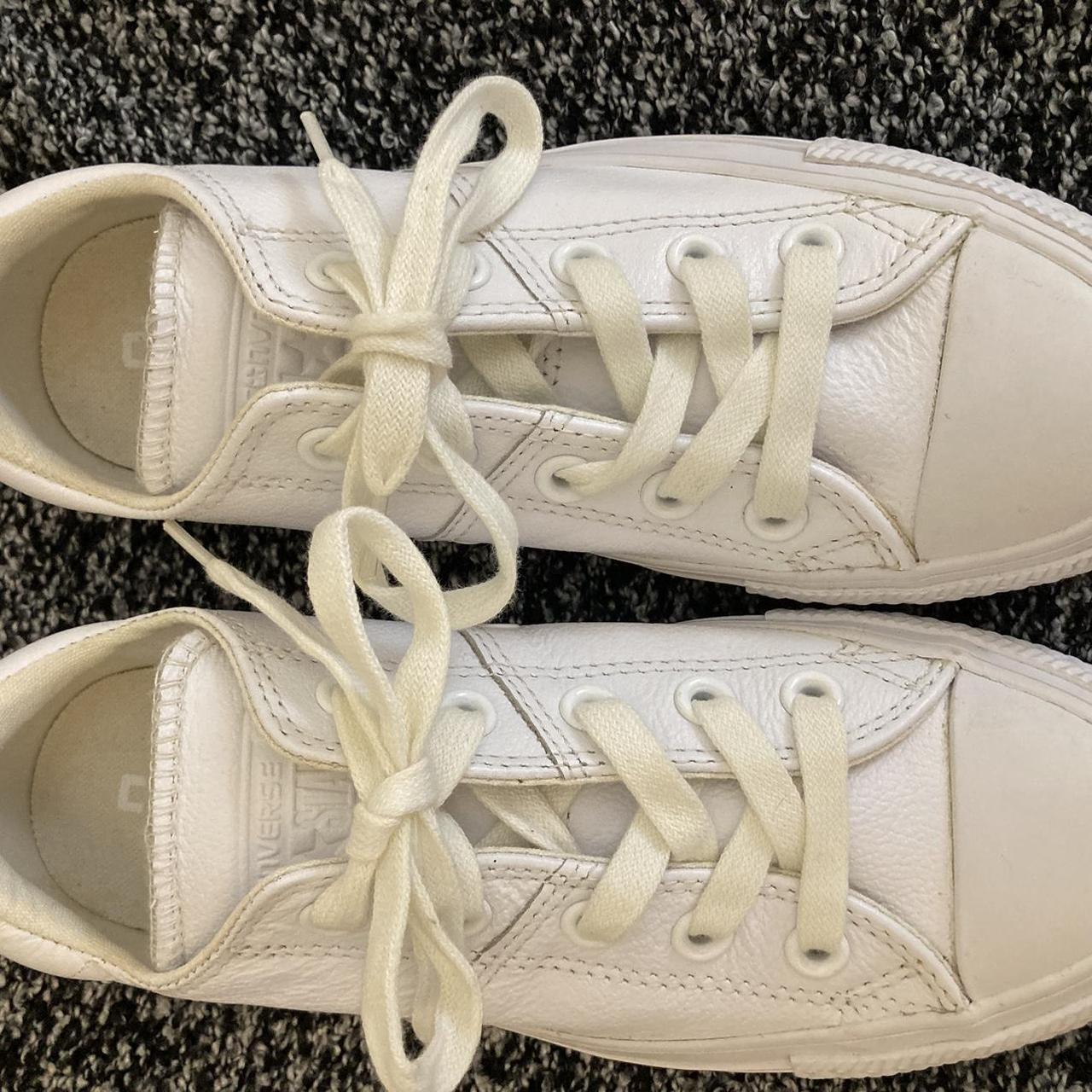 white leather converse size 5