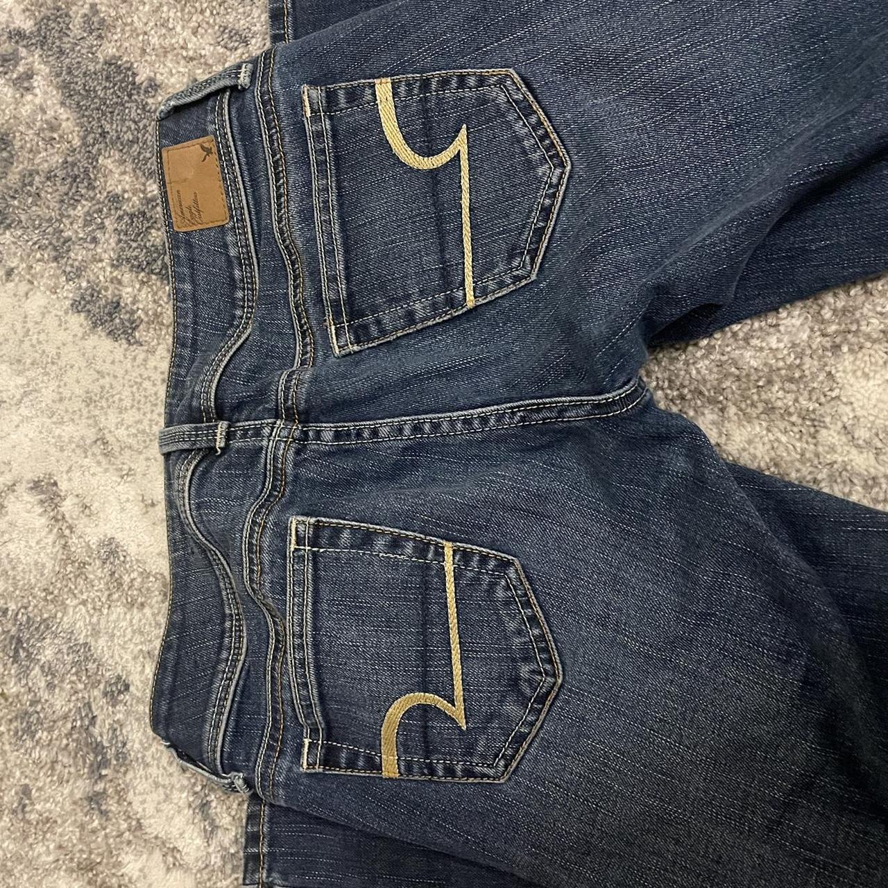 Vintage Y2k super low rise American Eagle jeans,... - Depop