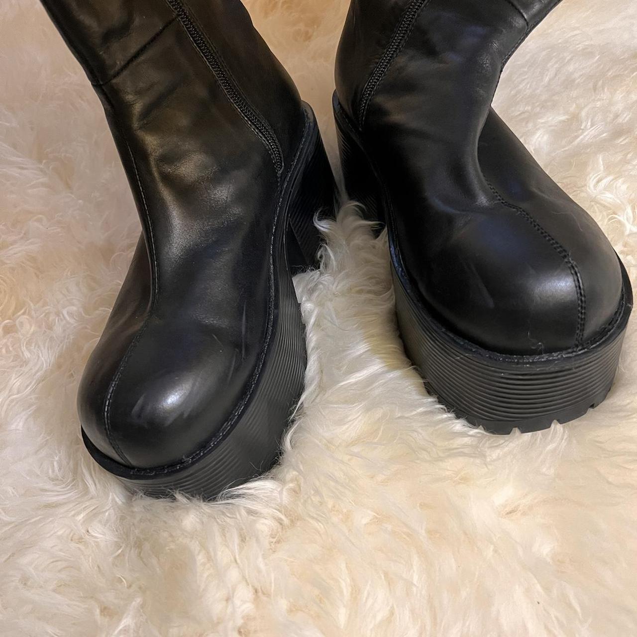 unif slug boots matte black. worn once size 9. in... - Depop