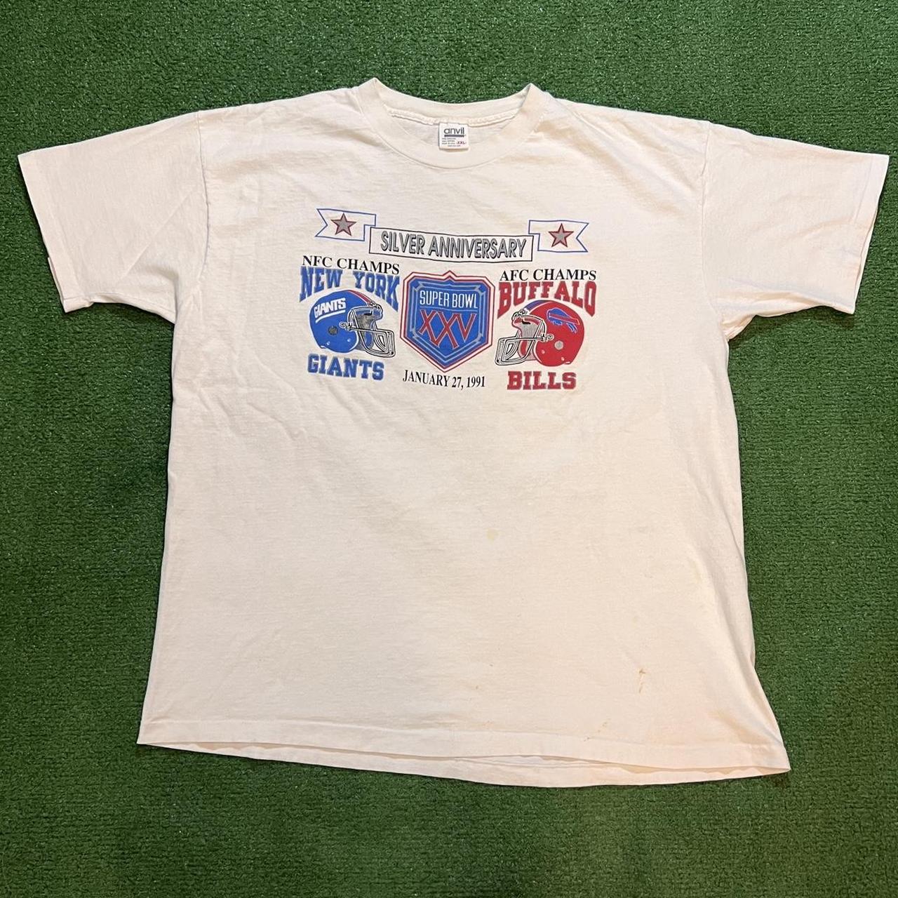 Vintage 90s Buffalo Bills NY Giants newest Super Bowl XXV Graphic Tee