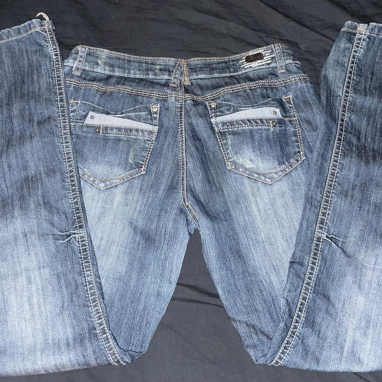 1st kiss jeans worn out on the... - Depop