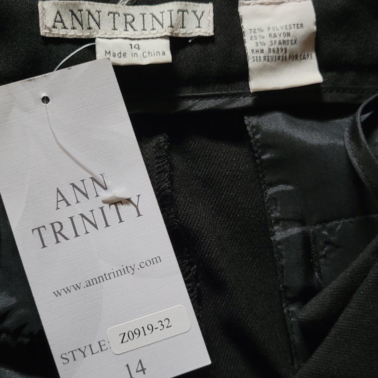 Ann Trinity Black Dress Pants Size 14 New with Tags - Depop