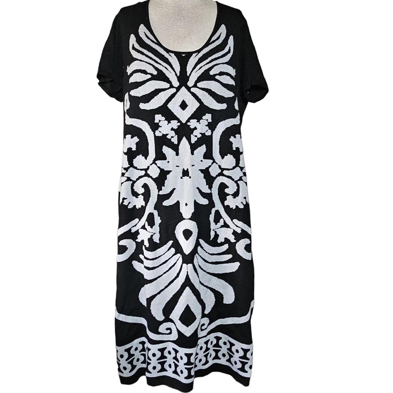 Ashley stewart black and white dresses best sale