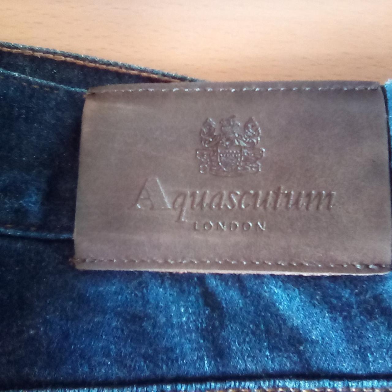 Aquascutum Jeans Dark Blue Denim 34 inch