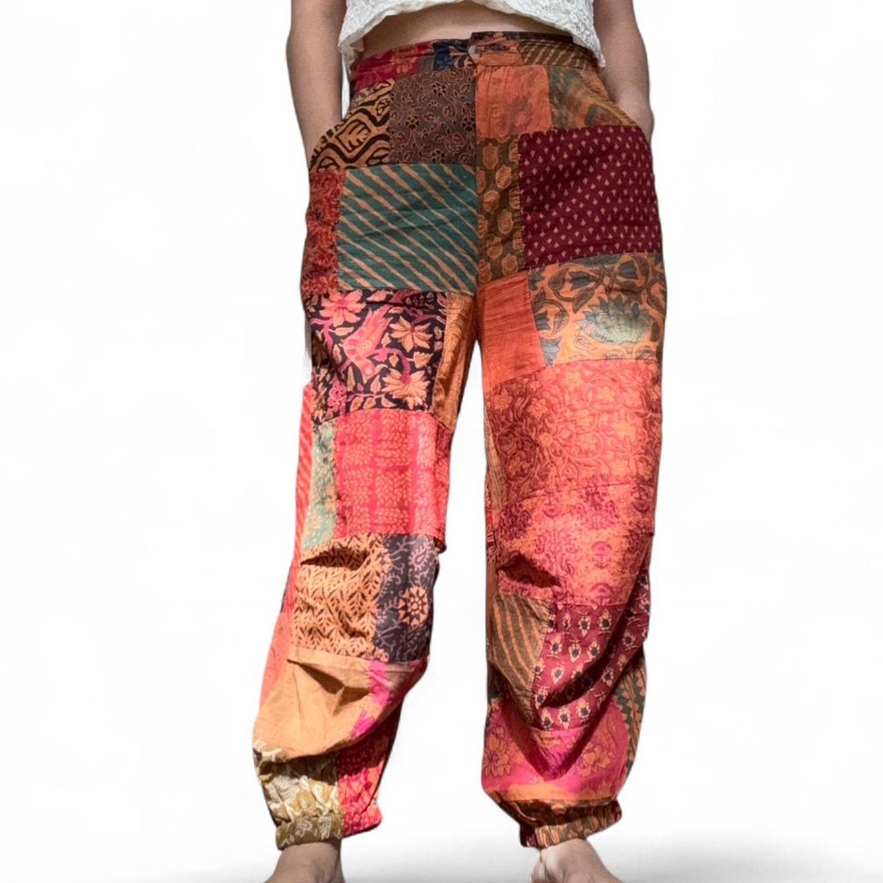 Women's Pants - Multi - M – multi pattern boho jo… - image 1