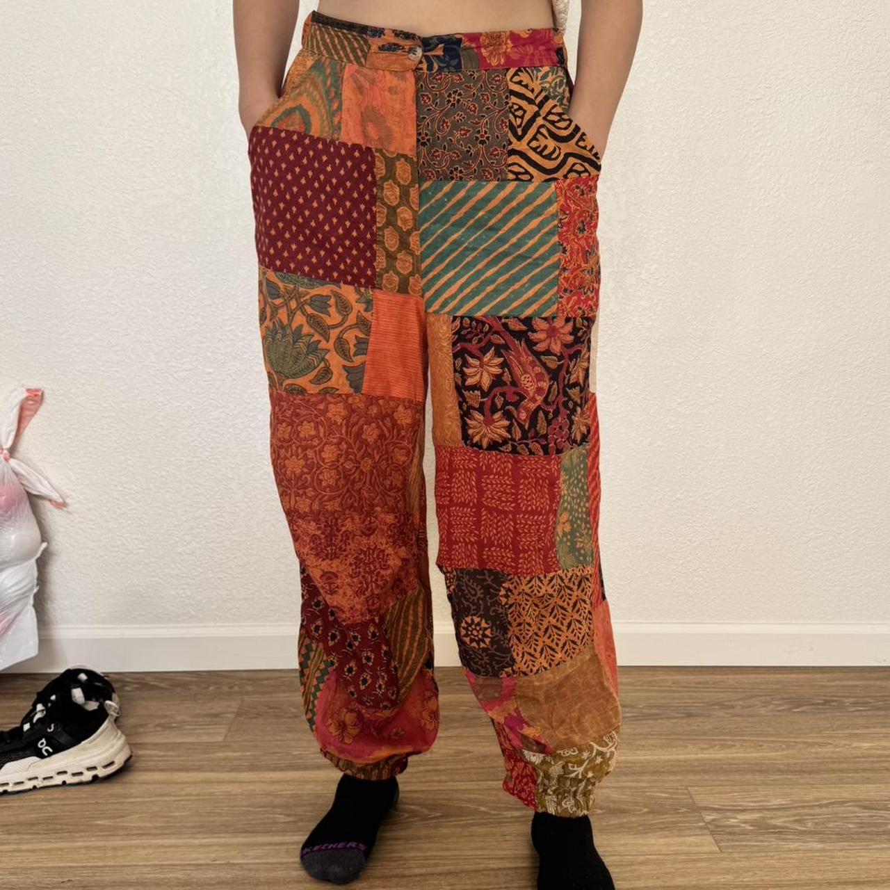 Women's Pants - Multi - M – multi pattern boho jo… - image 2