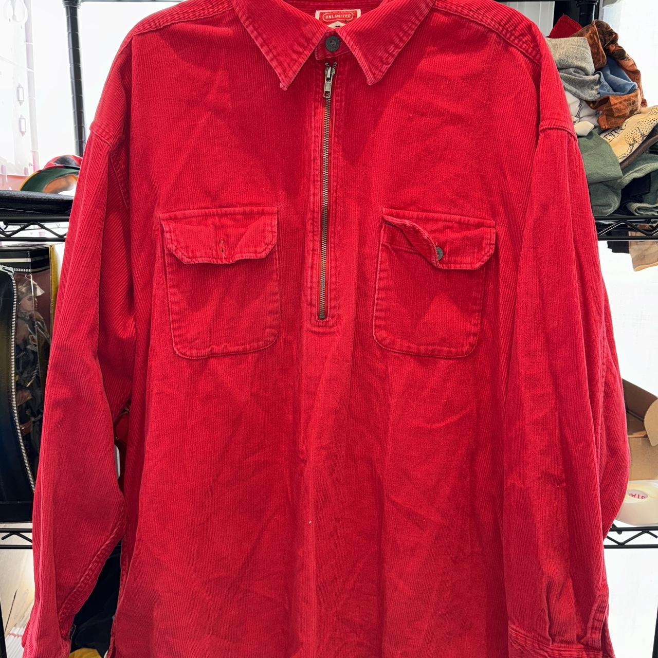 Unlimited Marlboro Red Corduroy Pull Over Vintage buying